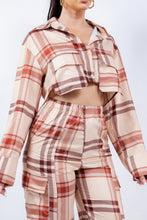 Load image into Gallery viewer, Cropped Shirt & Cargo Pants Set