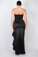 Load image into Gallery viewer, Ruffle Trim Rhinestone Wrap Tube Dress