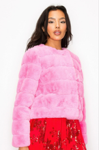 Load image into Gallery viewer, Faux Fur Buttoned Quilted Jacket