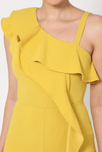 Load image into Gallery viewer, One Shoulder Ruffle Jumpsuit