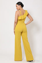 Load image into Gallery viewer, One Shoulder Ruffle Jumpsuit
