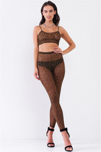 Load image into Gallery viewer, Sexy Sheer Mesh Sleeveless Crop Top & High Waist Legging Set