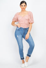 Load image into Gallery viewer, Front-ruched Lace Bodysuit (woven)