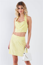 Load image into Gallery viewer, Smocked Crop Halter & Chic Mini Skirt Set