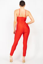 Load image into Gallery viewer, Solid Skinny Cinched Sweetheart Jumpsuit