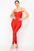 Load image into Gallery viewer, Solid Skinny Cinched Sweetheart Jumpsuit