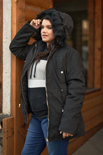 Load image into Gallery viewer, Plus Size Vegan Fur Double-sided Cotton Twill Parka & Puffer Jacket