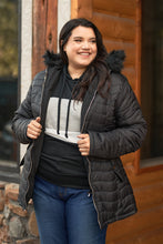 Load image into Gallery viewer, Plus Size Vegan Fur Double-sided Cotton Twill Parka & Puffer Jacket