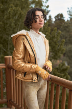 Load image into Gallery viewer, Long Sleeve Fuzzy Faux Fur Hood Padded Jacket