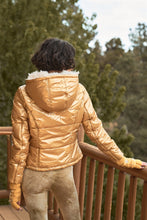 Load image into Gallery viewer, Long Sleeve Fuzzy Faux Fur Hood Padded Jacket