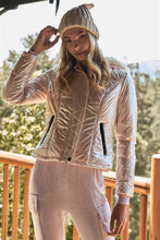 Load image into Gallery viewer, Long Sleeve Fuzzy Faux Fur Hood Padded Jacket