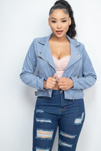 Load image into Gallery viewer, Corduroy Zipper Moto Jacket
