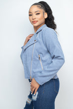 Load image into Gallery viewer, Corduroy Zipper Moto Jacket