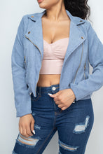 Load image into Gallery viewer, Corduroy Zipper Moto Jacket