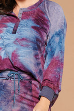 Load image into Gallery viewer, Tie-dye Printed French Terry Knit Loungewear Sets