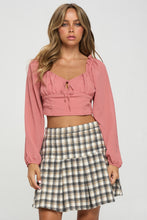 Load image into Gallery viewer, Smocked Long Sleeves Crop Top