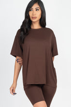 Load image into Gallery viewer, Loose Fit Top And Bike Shorts Set