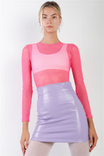 Load image into Gallery viewer, Lavender Faux Leather High Waist Mini Skirt