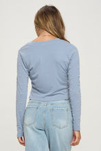 Load image into Gallery viewer, Faux Pearl Crop Top And Cardigan Set