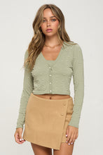 Load image into Gallery viewer, Faux Pearl Crop Top And Cardigan Set