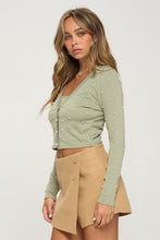 Load image into Gallery viewer, Faux Pearl Crop Top And Cardigan Set