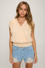 Load image into Gallery viewer, Surplice Smocking Waist Blouse