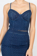 Load image into Gallery viewer, Stone Point Denim Cami Top & Skirts Set