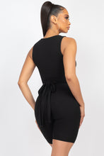 Load image into Gallery viewer, Buttons Scoop Neck Crop Top & Biker Shorts Set