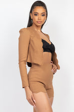 Load image into Gallery viewer, Scallop Hem Blazer Jacket & Mini Shorts Set