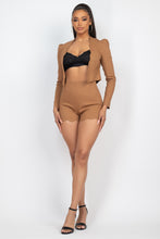 Load image into Gallery viewer, Scallop Hem Blazer Jacket & Mini Shorts Set