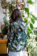 Load image into Gallery viewer, Olive Camo Lightweight Hooded Anorak Jacket