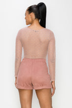 Load image into Gallery viewer, Diamond-patterned Sheer Bodysuit