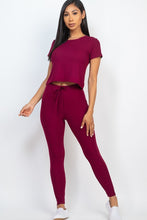 Load image into Gallery viewer, Short Sleeve Top & Leggings Set