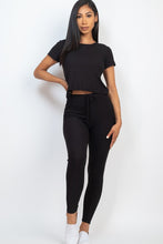 Load image into Gallery viewer, Short Sleeve Top & Leggings Set