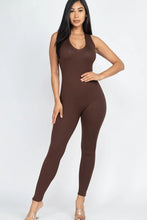 Load image into Gallery viewer, Racer Back Bodycon Jumpsuit