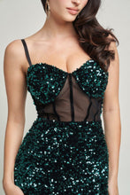 Load image into Gallery viewer, Cecily Teddy Velvet Corset Maxi Dress

