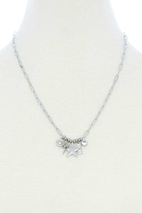 Dainty Star Lighting Bolt Charm Metal Necklace