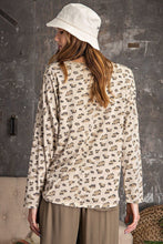 Load image into Gallery viewer, Leopard Printed Garment Dye Loose Fit Knit Top
