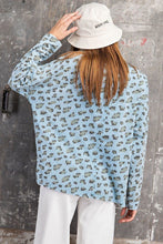 Load image into Gallery viewer, Leopard Printed Garment Dye Loose Fit Knit Top
