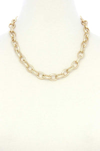 Circle Link Metal Necklacecircle Link Metal Necklace