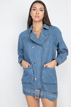 Load image into Gallery viewer, Long Denim Jacket
