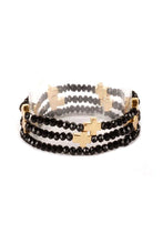 Load image into Gallery viewer, Glass Bead Metal Cross Multi Stretch Bracelet
