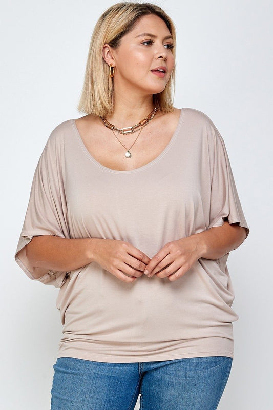 Solid Knit Top, With A Flowy Silhouette