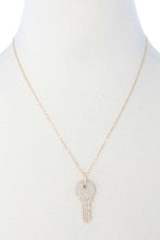Load image into Gallery viewer, Rhinestone Key Pendant Long Necklace
