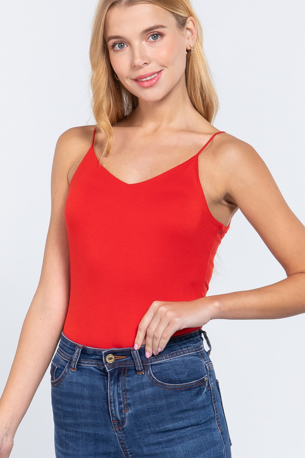 V-neck 2 Ply Cami Bodysuit