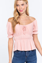 Load image into Gallery viewer, Short Off Shoulder Knit Gauze Top
