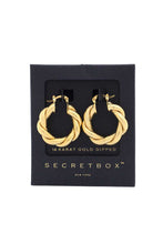 Load image into Gallery viewer, Twisted 14k Gold Dipped Hoop Earring
