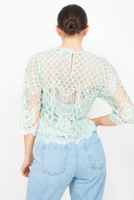 Load image into Gallery viewer, Mock 3/4 Sleeves Lace Designed Top
