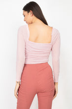 Load image into Gallery viewer, Square Neck Ruching Mesh Bodysuit

