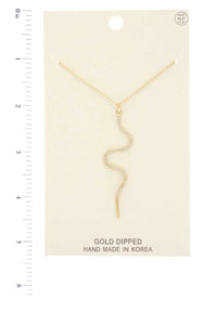Rhinestone Snake Pendant Necklace
